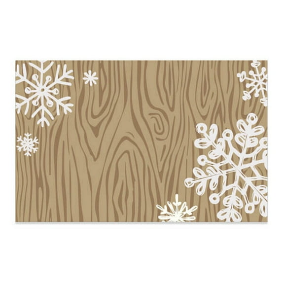 Rustic Snowflakes Enclosure Cards / Gift Tags - 3 1/2in. x 2 1/4in. - 50 Pack (AC5967)