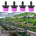 thumbnail image 3 of Peggybuy 100pcs Adjustable Water Dropper Irrigation Hose Drip Head (Rose Red), 3 of 9