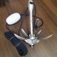 thumbnail image 3 of koolsoo Ancre de Bateau 3,5 Lb Ancre Grappin Pliable Mousqueton en Acier Inoxydable Pince Rouille, 3 of 8