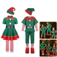 thumbnail image 3 of Conjunto de disfraz de elfo navideño verde, Papá Noel para festivales, para niños adultos, ropa de Año Nuevo para niños, vestido de fiesta de Navidad novedoso y elegante, 3 of 5