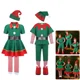 thumbnail image 3 of Conjunto de disfraz de elfo de Navidad verde para adultos y niños, ropa de Año Nuevo, vestido de fiesta de Navidad, novedad, 3 of 7