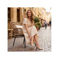 thumbnail image 6 of BLISSFUL STEP Round Toe Ankle Strap Chunky Heels Sandals for Women Gold (Size 5.5), 6 of 7