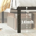 thumbnail image 3 of MAYEERTY 14" Black Metal Platform Twin Bed Frame Sturdy Space-Saving Living Room Guest Dorm, 3 of 7