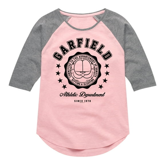 Garfield - Varsity Seal - Toddler & Youth Girls Raglan Graphic T-Shirt