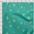 thumbnail image 4 of oneOone Rayon Sea Green Fabric Plant Cactus With Geometric Sewing Craft Projects Fabric Prints By Yard 56 Inch Wide, 4 of 4