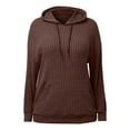 thumbnail image 7 of Gmluru Womens Oversized Hoodies Long Sleeves Loose Solid Color Pocket Drawstring Fall Fashion 2025 Pullover Sweaters Brown XL, 7 of 7