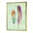 thumbnail image 1 of Plumes Naturelles sur Bois II - Toile Encadrée Style Ferme, 1 of 3