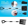 thumbnail image 2 of Nsxcdh 3 in 1 Snow Shovel Set with Ice Scraper and Snow Brush,Stainless Steel Pp,37.8 In,Detachable Retractable Heavy Duty for Vehicle Windshield Winter Snow Removal,Automotive Accessories, 2 of 7