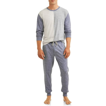 Lounge Pants Pattern - Men's Lounge Set, Long Sleeve Crew Top & Jogger Pant