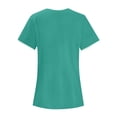 thumbnail image 3 of Wutalume Women's Quick Dry Fabric Solid Color V-Neck Short Sleeve Scrub Top, Healthcare and Medical Work Uniform,Light Green M, 3 of 4