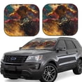 thumbnail image 6 of Kdxio Colorful Bull Western Man Print 2-Piece Sun Shade Front Windshield - Foldable Car Front Window Sunshades for Most Sedans SUV Truck, 6 of 6