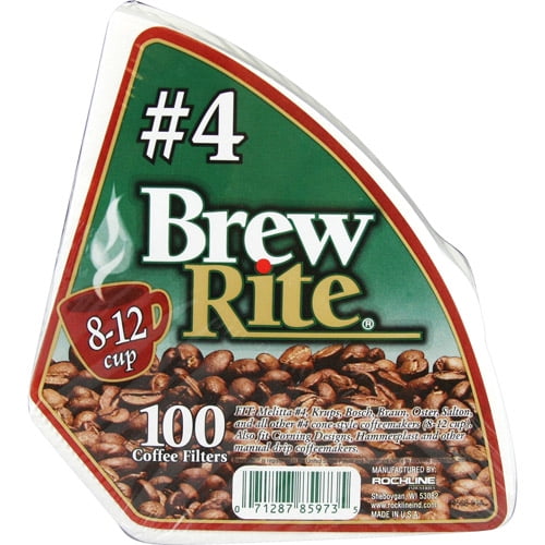 Brew Rite #4 Cone Coffee Filter, 100-Count by Brew Rite