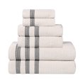 thumbnail image 2 of BNM Zero Twist Cotton 6 Piece Bathroom Towel Set, Stone, 2 of 11