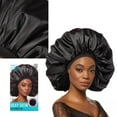 thumbnail image 3 of (2 pack) KISS Colors & Care Silky Satin Day & Night Bonnet Cap, Super Jumbo, Black, 1 Count, 3 of 11