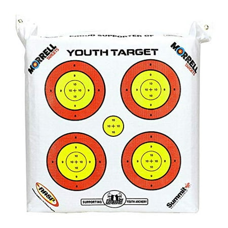 Morrell Lightweight Outdoor Portable Youth Kids Range NASP Field Point Archery Bag Target with 2 Sides and 4 Shooting Spots for 30 Pound Bows M-109