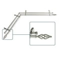 thumbnail image 2 of Vinci 13/16 inch Double Corner Window Curtain Rod 120-170" - Satin Nickel, 2 of 3