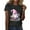 Black, variant on QUNYINEY Pullover Tee Shirts Womens Casual Easter Crew Neck Short Sleeve Tops Loose Summer Tops for Women