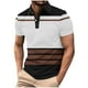 thumbnail image 2 of Blusa y camisa de manga corta con cuello vuelto para hombre, blusa deportiva informal con botones y estampado de rayas, blusa de manga corta con cuello vuelto para hombre, blusa de poliéster para homb, 2 of 5
