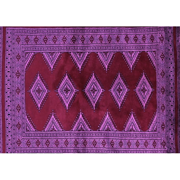Ahgly Company Indoor Rectangle Southwestern Purple Country Area Rugs, 5' x 7'