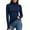Blue, variant on Long Sleeve Shirts for Women V Neck Going out Tops Slim Fitted Base Layer Undershirts Stretchy Basic Tees Gray L