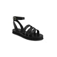 thumbnail image 1 of Sandalia Plana Color Negro Ajuste Al Tobillo Con Hebilla Mundo Terra 030179, 1 of 3