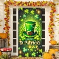 thumbnail image 2 of St Patrick's Day Door Cover Decorations, Hat Door Banner Green Shamrock Porch Sign Front Door Banner, for St. Patricks Day Party Supplies, 71x35inch, 2 of 6