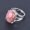 Rhodochrosite, variant on Women's Natural Stone Ring Elegant Four Claw Inlaid Hollow Ellipse Alloy Ring Artificial Gem Semi Precious Stone Inlay Ring Daily Jewelry Gift For Women