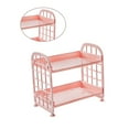 thumbnail image 3 of 2 Layer Plastic Bathroom Storage Rack Toilet Kitchen Shelf Desktop Sundries Cosmetics Organizer, 3 of 6