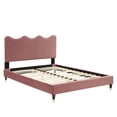 thumbnail image 4 of Modway Current Performance Velvet King Platform Bed in Dusty Rose, 4 of 10