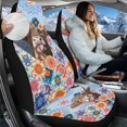 thumbnail image 2 of Uorisanigo 2PCS Car Seat Covers for Front Seats WashableHighland Cow Ethnic Flower Automotive Vehicle Seat Covers for Cars Interior, Universal Fit for Cars, Sedans, Trucks, SUVs, 2 of 7