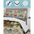 thumbnail image 4 of Spring Daisy Twin Size Down Alternative Comforter,Lightweight Comforter Quilt Bedding Set with Pillow Shams Flowers Farmhouse Leaves Floral Pots Country Retro Bed Comforter Duvet Insert 68"x86", 4 of 7