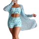 thumbnail image 1 of MKLEKYY Traje De Baño Mujer Natacion High Waist Bikinis 2024 Sexy 3 Piece Bikini Set Cover Up Swimsuit For Women Long Sleeve Push Up Swimwear Beach Wear Bathing Suit 607, 1 of 6
