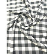 1" Checkered Gingham PolyPoplin Fabric by The Yard - 60 Inch Wide for Sewing, Quilting, Tablecloths, Curtains, Apparel, Crafting, DIY Projects