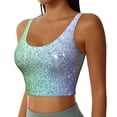 thumbnail image 2 of Naloa Beautiful Glitter Sports Bras for Women, High Support Bra with Removable Pads, Comfortable - Small, 2 of 9