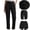 Black women high waisted trousers with pockets a1, variant on Women Straight High Waisted Trousers with Pockets Casual Basic Long Pants for Ladies Office Work Vacation Loose Fit Stretchy Cotton Beach Travel Trousers, Navy L
