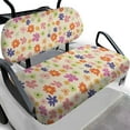 thumbnail image 2 of FUIALDOLG Colorful Floral Print Univesal Seat Covers for Golf Cart Ezgo Ordinary Seats, Breathable Cloth Fashion Appearance Golf Cart Accessories, No Need Detaching Armrests, 2 of 8