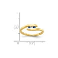 thumbnail image 2 of 1/10 Carat (Ctw) Three Stone Natural Blue Sapphire Ring Band in 14K Yellow Gold for Women, 2 of 4