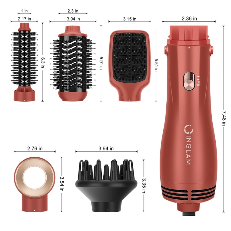 5-in-1 Detachable Hair Dryer Brush with Negative Ion Technology photo 8