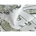 thumbnail image 4 of Ambesonne Floral Quilted Bedspread Set 3 Pcs, Eagle Emblem Victorian, King Size, Tan White, 4 of 5