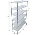thumbnail image 3 of 6 Tier 6000lbs Capacity NSF Metal Shelf Wire Shelving Unit, Heavy Duty Adjustable Storage Rack with Wheels & Shelf Liners for Commercial Grade Utility Steel Storage Rack, white - 84"H x 48"L x 20"D, 3 of 14