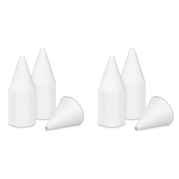 100 Pcs Paper Funnels for Motor Oil 6 Oz Engine Oil Funnel Paper Cone Funnel Dispensers or Kitchen Filling Bottle,100 x Conical funnel,White