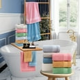 thumbnail image 1 of Juego de toallas de baño en pack de 5 | Toallas de baño suaves, gruesas y absorbentes | 29,1"x12,9" Secado rápido duradero | Azul multicolor Gris Caqui Verde Amarillo | Calidad de Hotel Spa | Bordes, 1 of 7