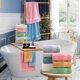thumbnail image 1 of Juego de toallas de baño de algodón de 5 piezas, toallas de baño azules suaves y absorbentes, 29.1x12.9 pulgadas, toallitas domésticas gruesas para uso en spa y dormitorio, 1 of 6