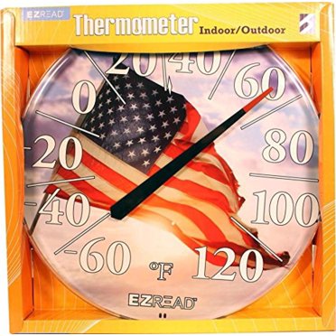 Termometro A Quadrante EZREAD Con Faro | 31,8 Cm, Per Esterno/Interno, Blu/Bianco, Resistente Alle Intemperie
