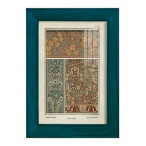 Nouveau Decorative II - Framed Print w/glass - Ocean Blue