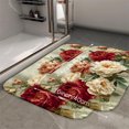 thumbnail image 2 of 1pc Elegant Peonies Absorbent Non-Slip Bathroom Thickened Flannel Rug Decor,Soft,Quick Drying,Suitable For Indoor/outdoor Use,Bathrooms,Bedrooms,Kitchens,Terrace,Laundry Rooms,16"x24", 2 of 9