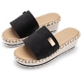 thumbnail image 4 of Summer Shoes for Women,Walking Sandals Women,Wedge Sandals,Women's Sandals,Sandals for Women Sandals Lightweight Non- Beach Pool Slope Heeled Slippers High Heeled Sandals,Black,5.5, 4 of 6