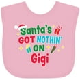 thumbnail image 3 of Inktastic Santa's Got Nothin' on Gigi with Christmas Presents Boys or Girls Baby Bib, 3 of 4