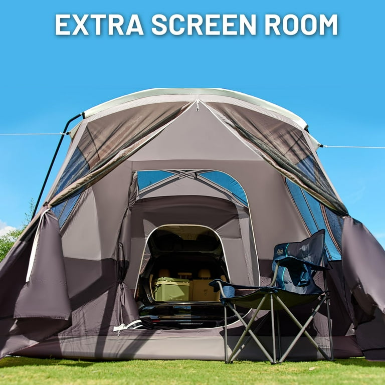 TIMBER RIDGE, SUV Tent, 5-9 Person with Screen Porch and Awning