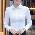 thumbnail image 4 of Camisa blanca de manga larga para mujer, blusa básica OL, ropa elegante a la moda, 2023, 4 of 5